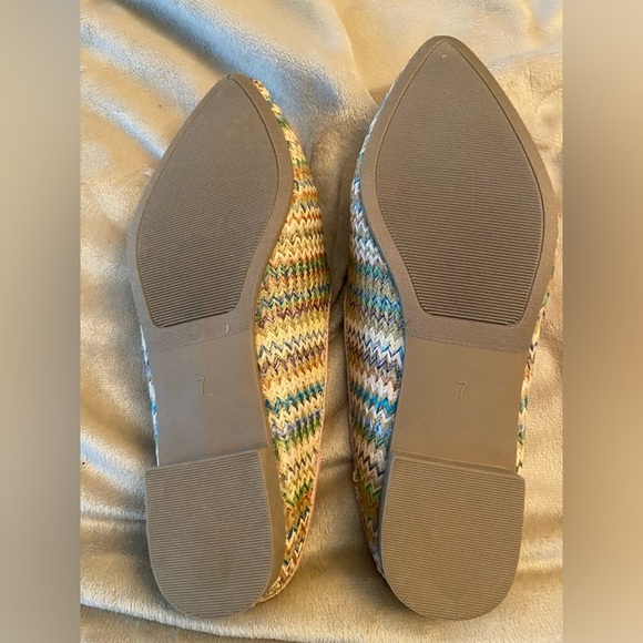 Serra Multicolor Woven Zigzag Multicolor Slip On Mules Size 7 - Picture 3 of 7